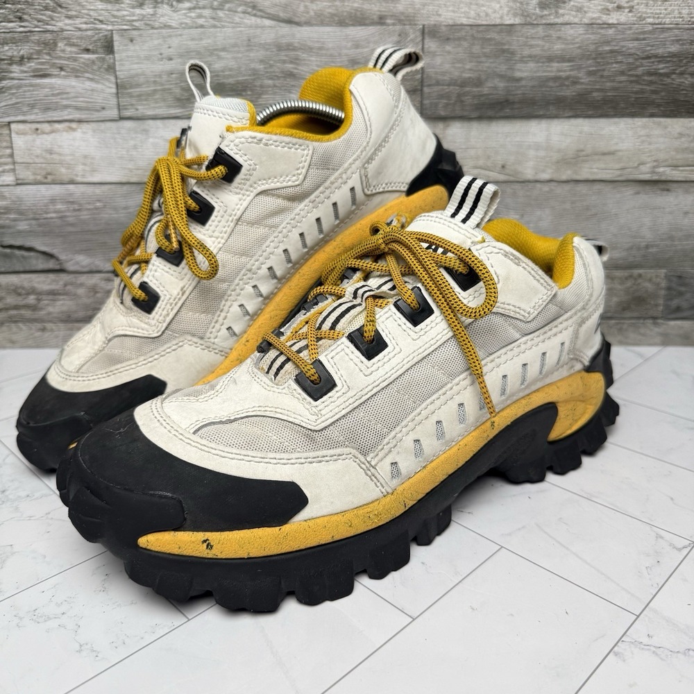 Caterpillar Cat Intruder Men's Size 11 Work Athletic Shoes White Yellow P723902